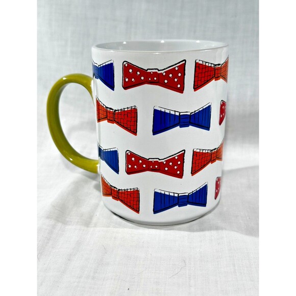 FOOD NETWORK Stoneware Bowtie Bow Tie Coffee Mug - Nerd Teacher Professor Gift - Picture 3 of 6